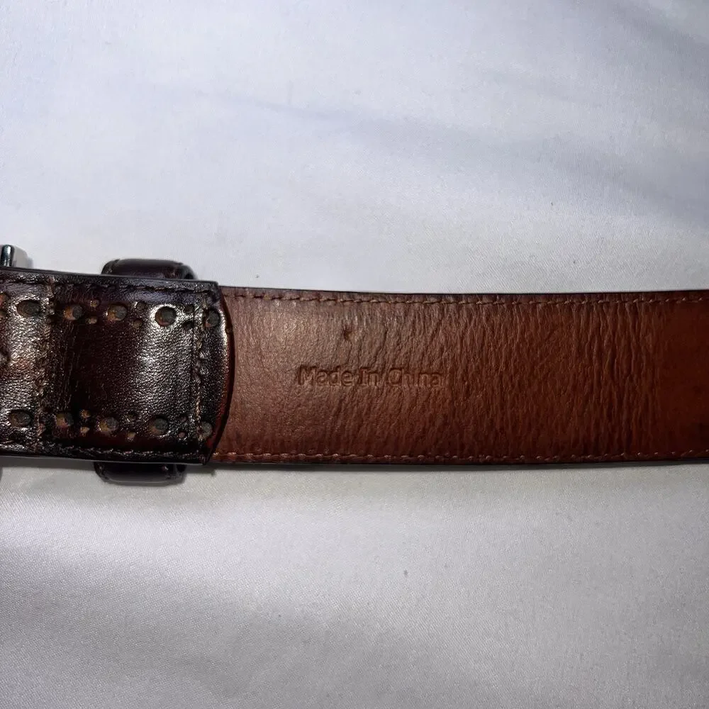 Johnston & Murphy Belt Men’s Size 38 Brown Leather Business Office Work 75-7404